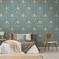 Elegant Floral Vine Pattern Wallpaper Mural 3