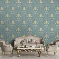 Elegant Floral Vine Pattern Wallpaper Mural 4