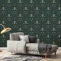 Elegant Floral Vine Pattern Wallpaper Mural 1