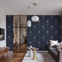 Elegant Floral Vine Pattern Wallpaper Mural 4