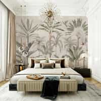 Tropical Palm Trees and Parrots Wallpaper Mural 2