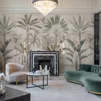 Tropical Palm Trees and Parrots Wallpaper Mural 3