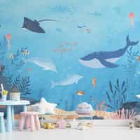 Kids Underwater Animals and Coral Reef Wallpaper Mural 3