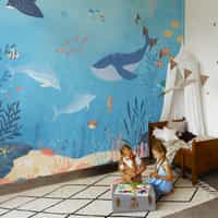 Kids Underwater Animals and Coral Reef Wallpaper Mural 4