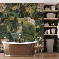 Indian Traditional Garden Art Wallpaper Mural 5