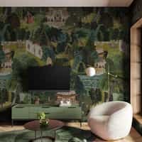 Indian Traditional Garden Art Wallpaper Mural 6
