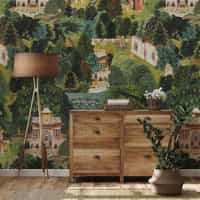 Indian Traditional Garden Art Wallpaper Mural 7
