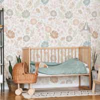 Kids Colorful Floral Botanical Wallpaper Mural 2