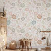 Kids Colorful Floral Botanical Wallpaper Mural 4