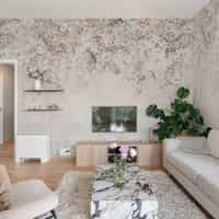 Whimsical Ivy Floral and  Birds Wallpaper Mural 4