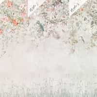 Whimsical Ivy Floral and  Birds Wallpaper Mural 6