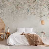 Whimsical Ivy Floral and Birds Wallpaper Mural 1