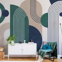 Modern Geometric Arch Lines Wallpaper Mural 2