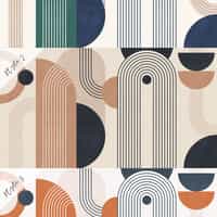 Modern Geometric Arch Lines Wallpaper Mural 6