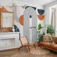 Modern Geometric Arch Lines Wallpaper Mural 3