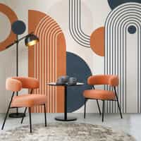 Modern Geometric Arch Lines Wallpaper Mural 1