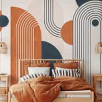Modern Geometric Arch Lines Wallpaper Mural 4