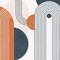 Modern Geometric Arch Lines Wallpaper Mural 7