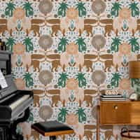 Mystical Winged Lions Wallpaper Mural 1