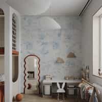 Kids Whimsical Safari Animal and Floral Wallpaper Mural 2