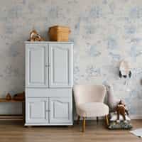 Kids Whimsical Safari Animal and Floral Wallpaper Mural 3