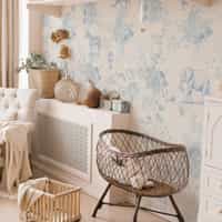 Kids Whimsical Safari Animal and Floral Wallpaper Mural 4