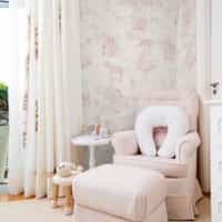 Kids Whimsical Safari Animal and Floral Wallpaper Mural 2