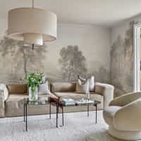 Serene Misty Mountain and River Landscape Wall Mural 2