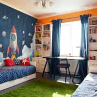 Kids Rocket Ship Cosmic Wallpaper Mural 5