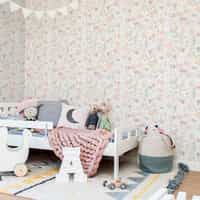 Kids Cute Watercolor Wild Floral Wallpaper Mural 5