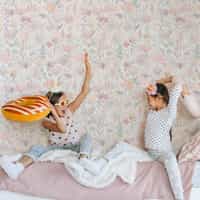 Kids Cute Watercolor Wild Floral Wallpaper Mural 1