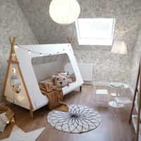 Kids Soft Pastel Botanical Wallpaper Mural 2