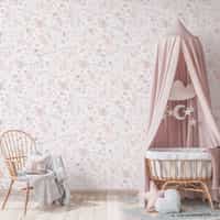 Kids Soft English Floral Wallpaper Mural 1