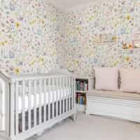 Kids Colorful Wildflower Garden and Butterflies Wallpaper Mural 4