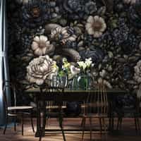 Gothic Serpent Flowers Wallpaper Mural 1