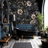 Gothic Serpent Flowers Wallpaper Mural 2