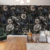 Gothic Serpent Flowers Wallpaper Mural 4