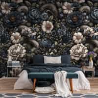 Gothic Serpent Flowers Wallpaper Mural 5