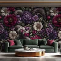 Gothic Serpent Flowers Wallpaper Mural 4