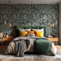Vintage Floral Paisley Wallpaper Mural 5
