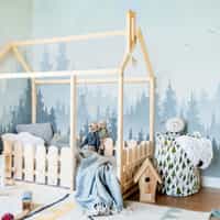 Kids Peaceful Forest Silhouette Wallpaper Mural 2
