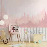 Kids Peaceful Forest Silhouette Wallpaper Mural 2