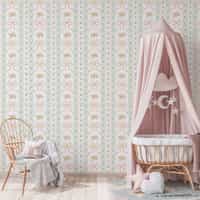 Charming Ribbon and Flowers Wallpaper Mural 4