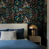 Vintage Dark Botanical Garden Wallpaper Mural 1