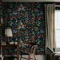 Vintage Dark Botanical Garden Wallpaper Mural 2