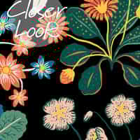 Vintage Dark Botanical Garden Wallpaper Mural 5