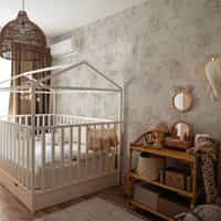 Kids Whimsical Safari Animal and Floral Wallpaper Mural 3