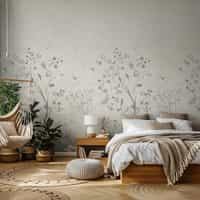 Soft Chinoiserie Floral Garden Wallpaper Mural 2