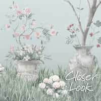 Soft Chinoiserie Floral Garden Wallpaper Mural 7