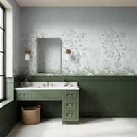 Soft Chinoiserie Floral Garden Wallpaper Mural 5